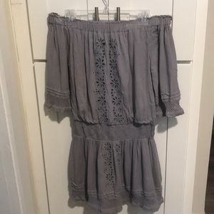 Tularosa Fiona Off the Shoulder Dress in Gray